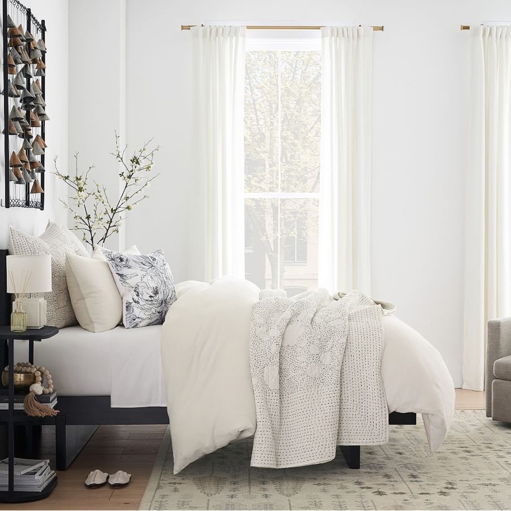 COPY - Two Pottery Barn Ivory linen drapes. New!
